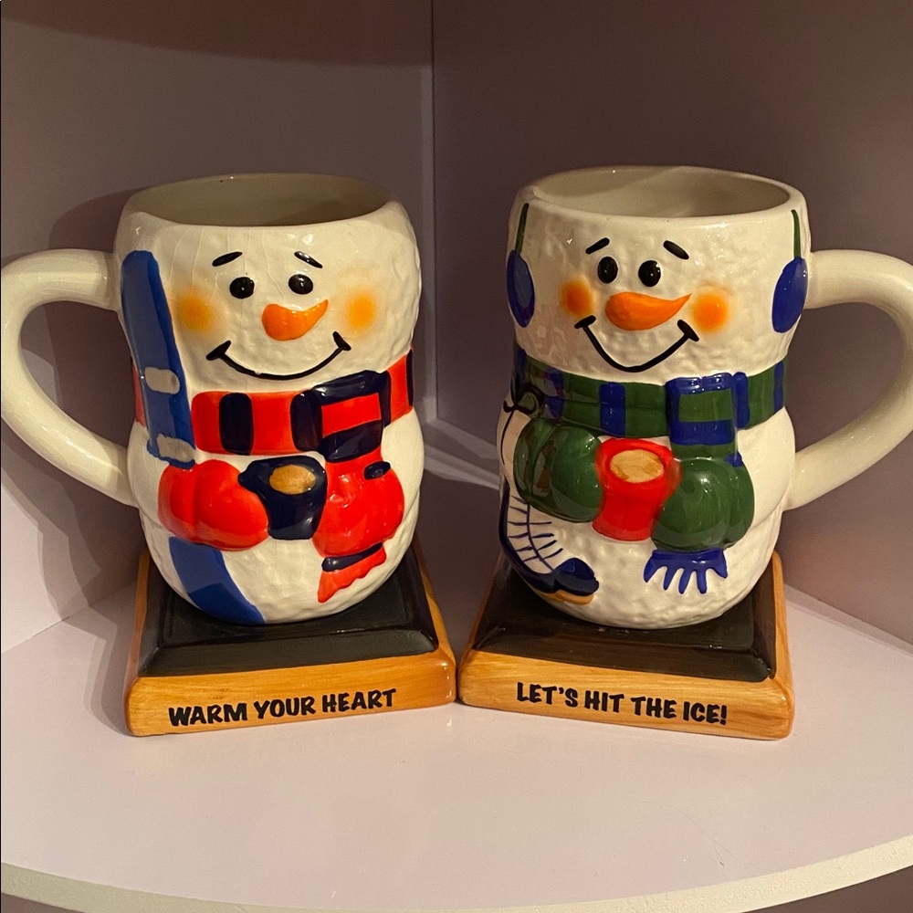 Bay Island Cream and Gold Ceramic set of 2 coffee mugs